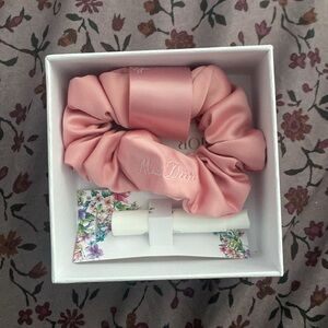 Miss Dior Sample with Pink Dior Satin Embroidered Scrunchie